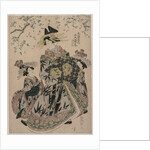 The Courtesan Katakoshigi of Maruebiya with her Kamuro Ageha and Midori, c. 1805 by Utagawa Toyokuni