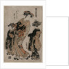 The Courtesan Kichijuro of Kage Manjiya with Two Kamuro…, late 1770s by Isoda Koryusai