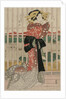 The Courtesan Meizan of the Chojiya on a Balcony Overlooking the Sumida River, c.early or mid 1820s by Eizan Kikugawa