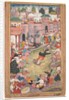 The game of wolf-running in Tabriz, from an Akbar-nama, c. 1595-1600 by Banwari