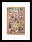 The game of wolf-running in Tabriz, from an Akbar-nama, c. 1595-1600 by Banwari