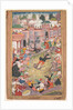 The game of wolf-running in Tabriz, from an Akbar-nama, c. 1595-1600 by Banwari