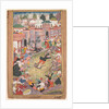 The game of wolf-running in Tabriz, from an Akbar-nama, c. 1595-1600 by Banwari