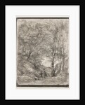 The Gardens of Horace, original impression 1855, printed in 1921 by Jean Baptiste Camille Corot