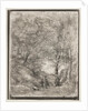 The Gardens of Horace, original impression 1855, printed in 1921 by Jean Baptiste Camille Corot