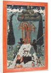 The Goddess Kali Standing upon a Mountaintop, c. 1730 by Master of the court of Mandi (attributed to)