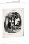 The Good Bourgeois, plate 14: What the bourgeois consider a distraction, 1846 by Honoré Daumier