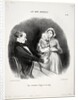 The Good Bourgeois, plate 40: Papa contemplates a likeness of his likeness, 1847 by Honoré Daumier