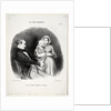 The Good Bourgeois, plate 40: Papa contemplates a likeness of his likeness, 1847 by Honoré Daumier