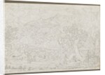 The Grindelwald Glacier with Hunter and Peasant Girl in Foreground, ca. 1823 by Joseph Anton Koch