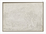 The Grindelwald Glacier with Hunter and Peasant Girl in Foreground, ca. 1823 by Joseph Anton Koch