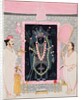 The head priest Govardhanlalji makes offerings to Shri Nathji in celebration…, c. 1890 by Ghasiram Hardev Sharma (attributed to)