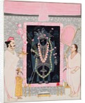 The head priest Govardhanlalji makes offerings to Shri Nathji in celebration…, c. 1890 by Ghasiram Hardev Sharma (attributed to)