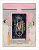 The head priest Govardhanlalji makes offerings to Shri Nathji in celebration…, c. 1890 by Ghasiram Hardev Sharma (attributed to)