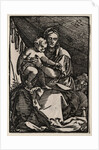 The Holy Family under a Tent by Hans Sebald Beham