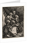 The Holy Family under a Tent by Hans Sebald Beham