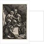 The Holy Family under a Tent by Hans Sebald Beham