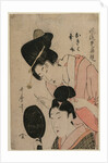 The Lovers Okiku and Kozuke?, mid 1800s by Utamaro II
