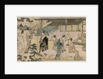 The Matsukaze Chapter of the Tale of Genji (from the series The Tale of Genji?, c. 1791 by Ch?bunsai Eishi
