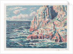 The Sea at Camaret, The Red Rocks, 1895 by Maximilien Luce