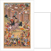 The siege of Arbela in the era of Hulagu Khan, page from a Chingiz-nama…, c. 1596 by Basavana; Sur Das