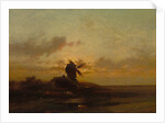 The Windmill, late 1850s by Jules Dupré