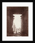 Thebes, Temple of the Ramesseum, Interior of the Hypostyle Hall, 1870s by Henri Béchard