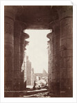 Thebes, Temple of the Ramesseum, Interior of the Hypostyle Hall, 1870s by Henri Béchard