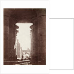 Thebes, Temple of the Ramesseum, Interior of the Hypostyle Hall, 1870s by Henri Béchard