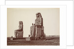Thebes, The Colossi of Memnon, 1870s by Henri Béchard