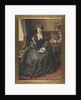 Thinking, Portrait of Emma Madox Brown, c. 1870 by Catherine Madox Brown