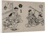 Three Courtesans with a Client by Okumura Masanobu
