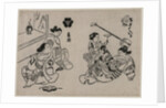 Three Courtesans with a Client by Okumura Masanobu
