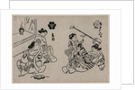 Three Courtesans with a Client by Okumura Masanobu