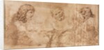 Three Heads and Other Sketches, 1643-1644 by Nicolas Poussin
