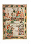 Title Page of St. Gregory's 'Moralia': Job Visited by His Three Friends…, c. 1143-1178 by Abbot Frowin (probably)