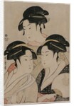 Tomimoto Toyohina, Takashimaya Ohisa, and Naniwaya Okita, c. 1794 by Kitagawa Utamaro