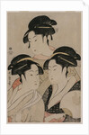 Tomimoto Toyohina, Takashimaya Ohisa, and Naniwaya Okita, c. 1794 by Kitagawa Utamaro