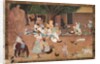 Traveling Warriors Stopping at a Farm, c. 1800 by Unknown