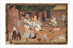 Traveling Warriors Stopping at a Farm, c. 1800 by Unknown