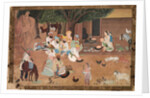 Traveling Warriors Stopping at a Farm, c. 1800 by Unknown