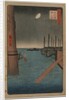Tsukudajima from Eitai Bridge, from the series One Hundred Views of Famous Places in Edo, 1858 by Utagawa Hiroshige