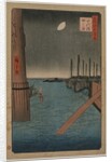 Tsukudajima from Eitai Bridge, from the series One Hundred Views of Famous Places in Edo, 1858 by Utagawa Hiroshige