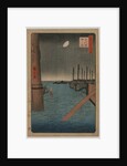Tsukudajima from Eitai Bridge, from the series One Hundred Views of Famous Places in Edo, 1858 by Utagawa Hiroshige
