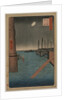Tsukudajima from Eitai Bridge, from the series One Hundred Views of Famous Places in Edo, 1858 by Utagawa Hiroshige