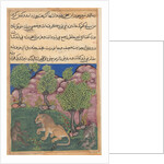 Tuti-Nama: Tale XXVIII: The Monkey Advises the Suspicious Lion…, c. 1560 by Unknown