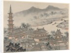 Twelve Views of Tiger Hill, Suzhou: The Thousand Buddha Hall and the Pagoda?, after 1490 by Shen Zhou