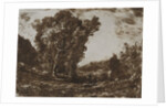 Two Boatmen in a Marsh near a Cluster of Trees, c. 1857 by Henri-Joseph-Constant Dutilleux
