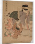 Two Children and a Woman Playing Blind Man's Bluff, 1753-1806 by Kitagawa Utamaro