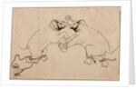 Two Elephants in Combat, early 1700s by Unknown